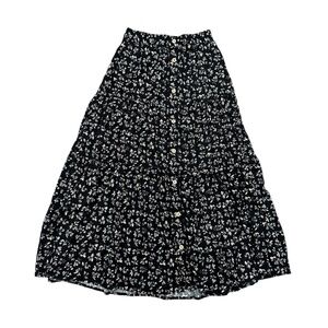 Rylee + Cru tiered maxi Floral print Skirt L